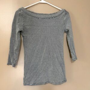 Ann Taylor Black and White Knit Top